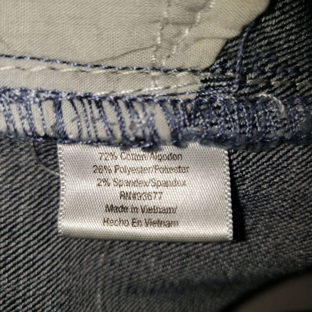 ANA Bootcut Stretch Denim Jeans Womens Size Petite 28 8P Rhinestone Back Pockets - Picture 7 of 9